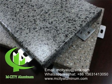 Steinfarbe Aluminiumfassade Wandplatte Verkleidungsplatte mit Halterung für Außengebäude