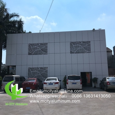 Blumenmuster Metall-Aluminium-Vorhangwand perforierte Fassadenverkleidung zur Fassadenbeschichtung