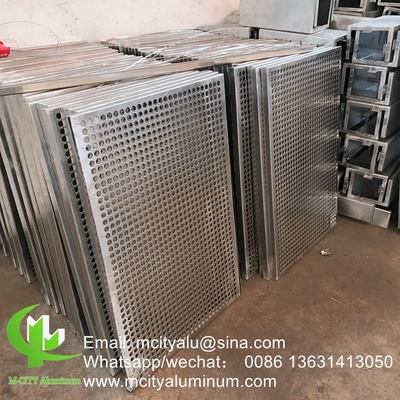 Pulverbeschichtung Perforierter 5 mm Metall-Aluminium-Bildschirm mit Holzfarben