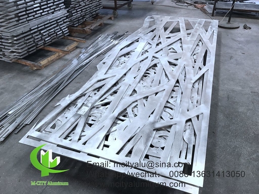 Lasergeschnittenes Pulverblech beschichtet mit Aluminium CNC geschnitzte Dekorationsplatte für Fassadenwandplatte Verkleidungsplatte