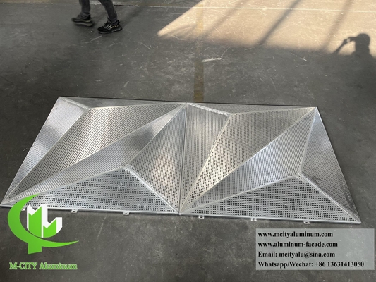 3D-Metallblech-Aluminium-Fassadensystem-Phororationsmuster für Außendekoration