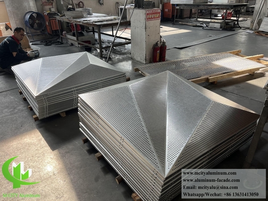 Dreieck 3D-Metallwandverkleidung Aluminiumbildschirmfassadensystem
