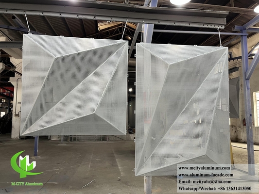 Perforierte Metallfassaden Design Aluminiumbeschichtung PVDF Beschichtung Langlebig