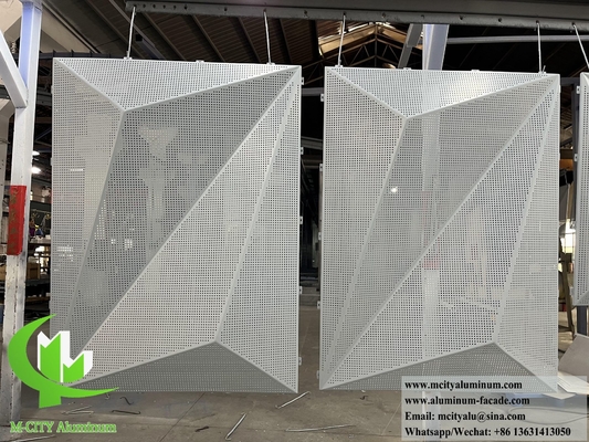 Metallbeschichtung Perforierter Aluminiumbildschirm für Wandfassadendekoration 3D-Form