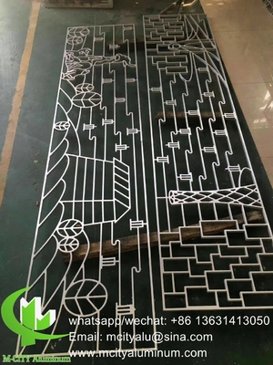 Aluminiumperforierte Bleche für Fenster-Privatsphäre Schirm Zaun mit 2mm Dicke Laser-Schnitt-Bildschirm