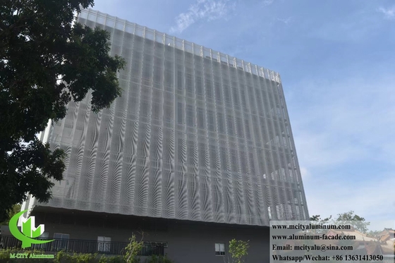 Architektonische Metallfassaden Aluminium Verkleidung Panel Perforationsmuster Festes Aluminium
