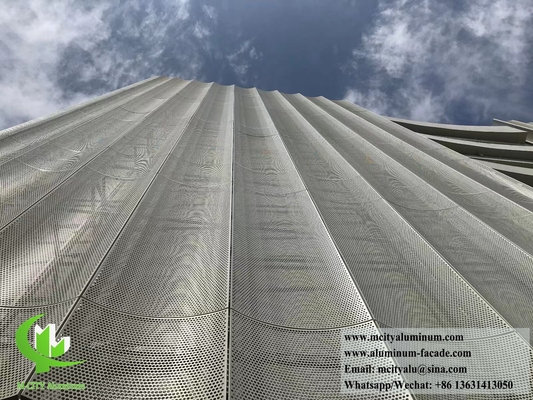 Architektonische Metallfassaden Aluminium Verkleidung Panel Perforationsmuster Festes Aluminium