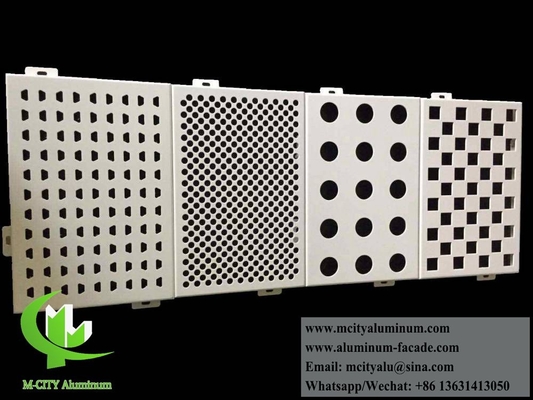 Perforierte Aluminiumverkleidung für Außenwandverkleidung Dekoration 3,0 mm Dicke Pulver beschichtet