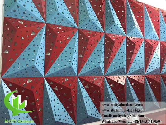Architektonische 3D-Aluminiumverkleidung Wandplatten Fassaden Perforationssystem