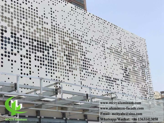 CNC Perforation Metallschirm Aluminium Verkleidung Außeneinsatz PVDF Beschichtung