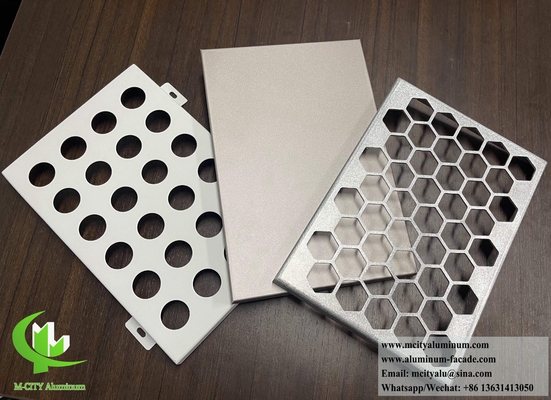 Perforierte Aluminiumverkleidung für Außenwandverkleidung Dekoration 3,0 mm Dicke Pulver beschichtet