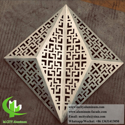 3D-Aluminiumplatten mit Perforationsmuster 3 mm dickes Metallblech