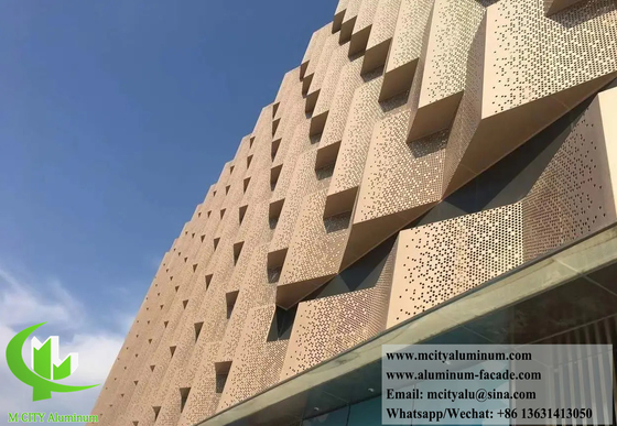 Architektonische Aluminiumwandfassaden mit 3D-Form