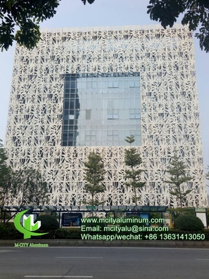 Akzo Nobel Perforierte 3mm Metall-Aluminium 3D-Fassade mit Muster-Fassadenverkleidung