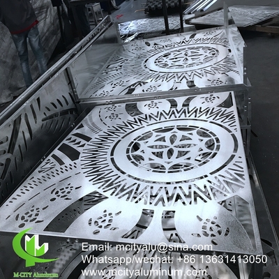 Aluminiumperforierte Bleche für Fenster-Privatsphäre Schirm Zaun mit 2mm Dicke Laser-Schnitt-Bildschirm