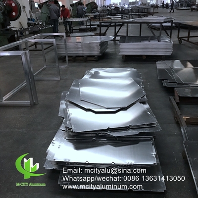 Aluminiummassivplatten Aluminiumfassadenwandplatten Verkleidungsplatten mit Halterung für Außengebäude