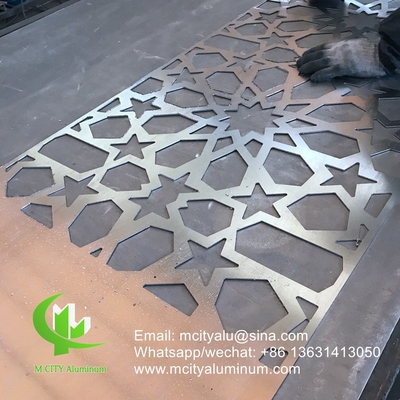 Außen-Privatsphäre-Bildschirm maßgeschneiderte Massivplatte Aluminiumperforierte Platte für Wandplatte