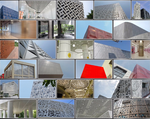 Metall Aluminiumperforiertes Panel für Fassaden Privatsphäre Schirm Zaun mit 2 mm Dicke Metallperforationsschirm
