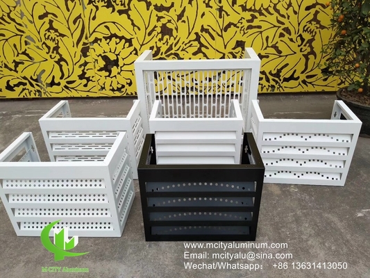 Luftkonditionierende Abdeckung Aluminium Abdeckung Metallfassade Verkleidung Biegelblatt für Vorhangwand Fassade Dekoration