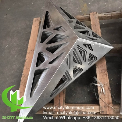 3D-Metallgartenbildschirm Aluminium-Privatsphäre-Bildschirm Metallfassade Verkleidung 2,5m Wandfassade Dekoration