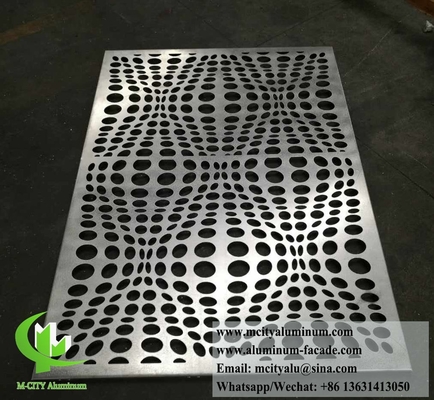 Pulverbeschichtete Perforationsbleche Aluminium Außen-Innenarchitektur