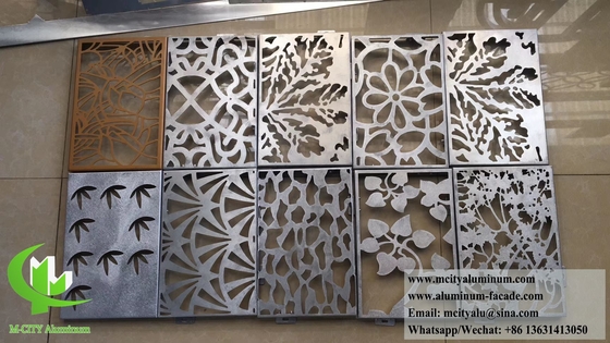 Lasergeschnitt Metallblech Aluminium-Bildschirm für Abstands-Teiler Dekoration