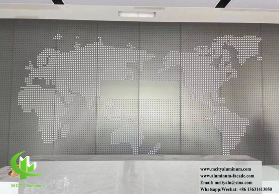 Architektonische Metallbleche Perforationsschirm Aluminiumplatten für Wand