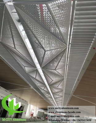 Aluminiumverkleidung 3D-Laser-Schnittmuster PVDF Dauerbeschichtung