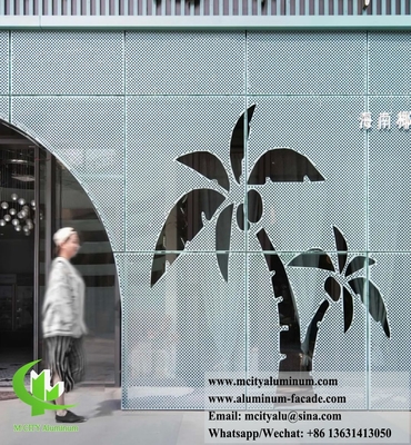 Architektonisches Metallfassadensystem mit Perforationsmuster Aluminiumlegierung 3003
