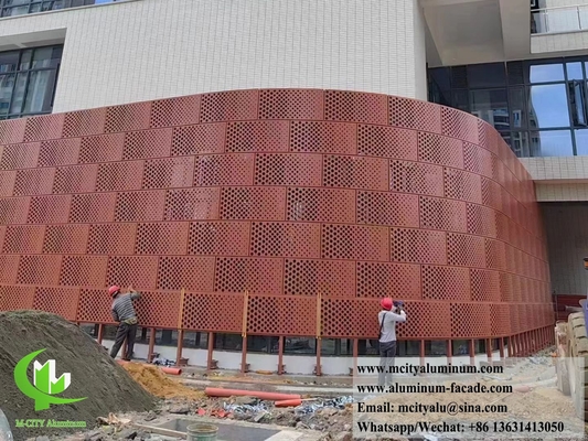 Architektonisches Metallfassadensystem mit Perforationsmuster Aluminiumlegierung 3003