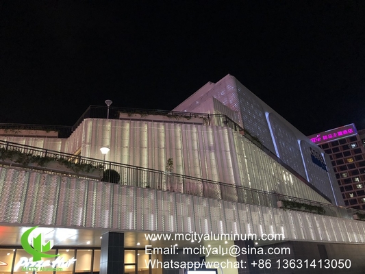 Perforierte Aluminiumplattenfassade Wandverkleidungsplatten Außenbaubedeckung für Gebäudeaußenfläche