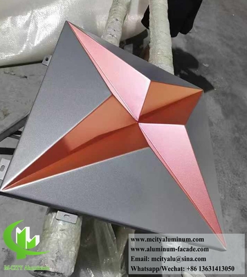 Metallwandverkleidung 3D-Form Aluminiumplatte CNC-Schnitt kundenspezifisch gefertigte Wandplatte