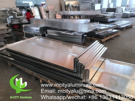 Aluminiummassivplatten-Fassade für Gebäudefassaden mit 3 mm pulverbeschichtetem PVDF