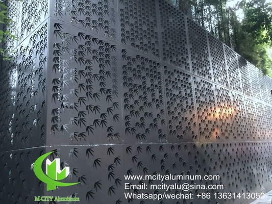 Fassade mit CNC-Gravur, dekorative Fassade aus Aluminium, Wandverkleidung, Außenverkleidung, Vorhang, Fassade mit Wandmuster, Decke
