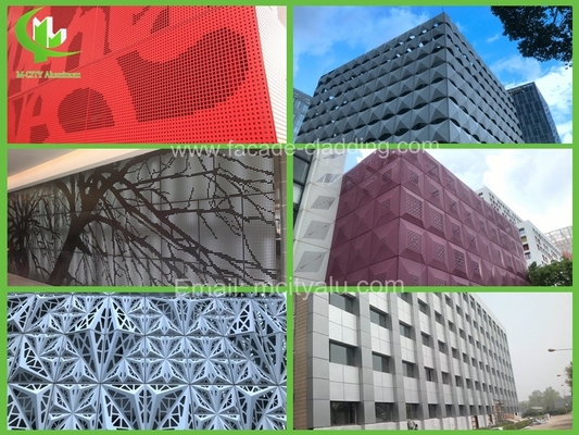 Perforierte Aluminiumverkleidung Fassade Wandplatte Außengebäude Fassade für Außenabdeckung
