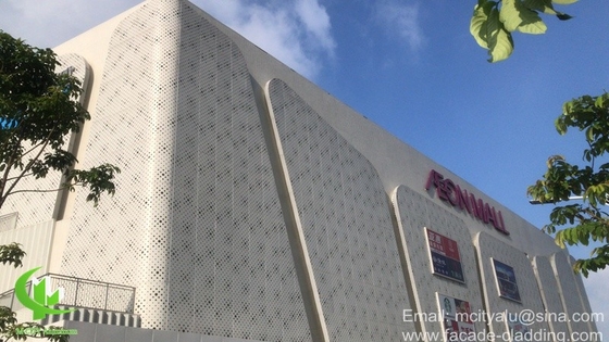 Blumenmuster Metall-Aluminium-Vorhangwand perforierte Fassadenverkleidung zur Fassadenbeschichtung