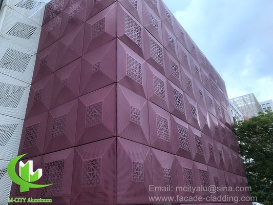 Goldfarbe Metall-Aluminium-Perforationsverkleidung für die Außenverkleidung von Fassaden