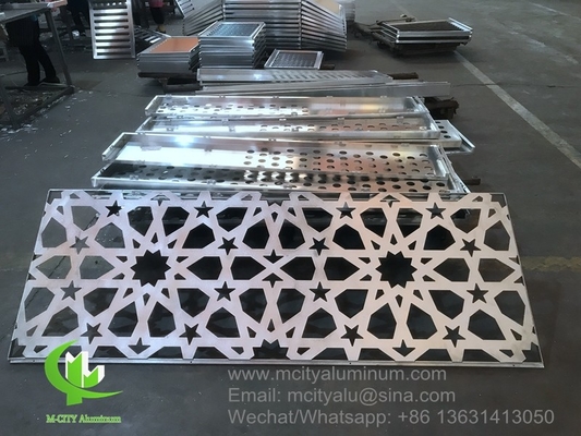Metall-Aluminium-Laser-Schnitt-Panel mit Startmuster Perforation für Gebäudefassade muslimischen Stil verwendet