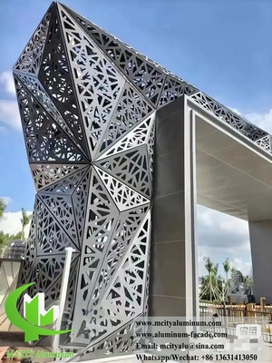 Metallwandverkleidung 3D-Form Aluminiumplatte CNC-Schnitt kundenspezifisch gefertigte Wandplatte