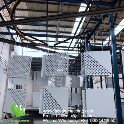 weiße Farbe Pulverbeschichtung Metall-Aluminium-Phororplattenbeschichtung für die Außenbeschichtung von Fassaden