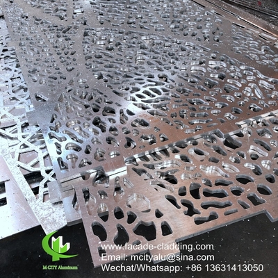 Goldfarbe Metall-Aluminium-Perforationsverkleidung für die Außenverkleidung von Fassaden