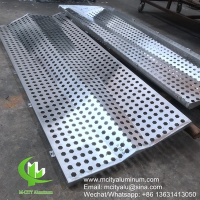 Goldfarbe Metall-Aluminium-Perforationsverkleidung für die Außenverkleidung von Fassaden
