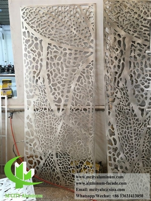 10 mm Metallpartition mit Rahmen Aluminiumbildschirm mit Laserschnittmuster