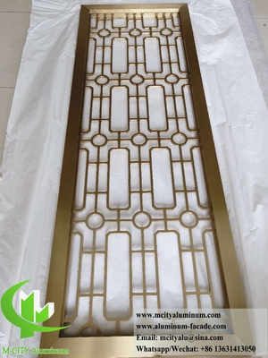 10 mm Metallpartition mit Rahmen Aluminiumbildschirm mit Laserschnittmuster