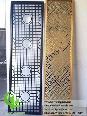 Metallpartition Auminum Dekorations-Metallbildschirm mit Laser-Schnittmuster