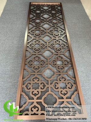 Architektonisches Metall-Laser-Schnitt-Bild Aluminiumblech mit Gravurmuster