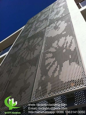 Goldfarbe Metall-Aluminium-Perforationsverkleidung für die Außenverkleidung von Fassaden