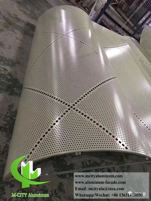 Perforierte Metallfassaden, Wandverkleidungen, Aluminiumbleche, PVDF-Beschichtung