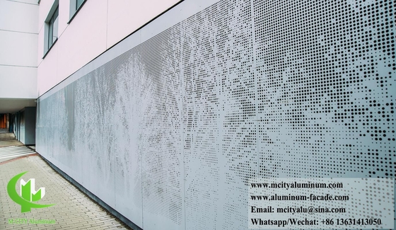 Einfache Installation von Perforierter Aluminiumfassade für moderne Gebäudedesign mit CNC-Gravurplatten