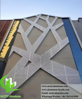 Perforierte Metallfassaden, Wandverkleidungen, Aluminiumbleche, PVDF-Beschichtung